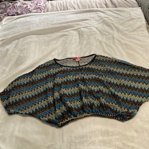 Boho mesh crop top Small